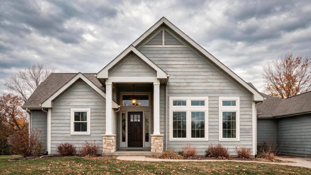 7 Signs Your Shawnee Kansas Home Needs Siding Repair 5 Faded siding on a Kansas City home showing signs of wear and potential damage.