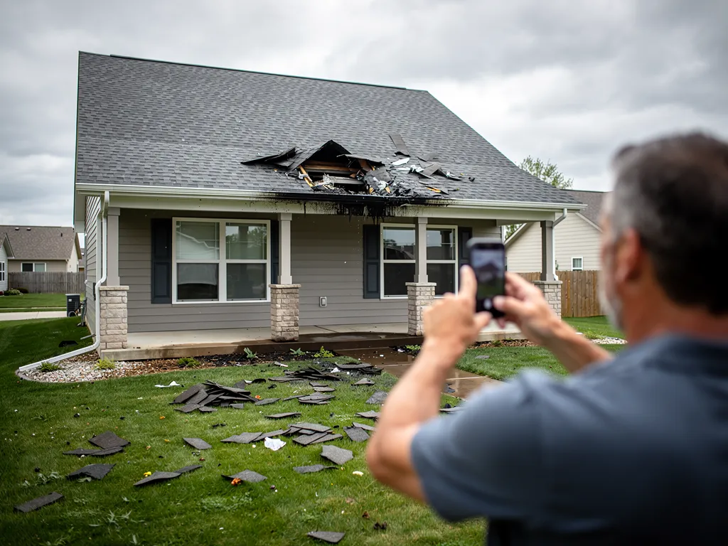 Emergency Roofing Repair Services Kansas City 4 Roofing contractor on the phone dispatching an emergency repair crew